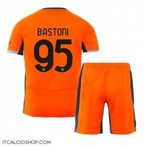 Inter Milan Alessandro Bastoni #95 Terza Maglia Bambino 2023-24 Manica Corta (+ Pantaloni corti)